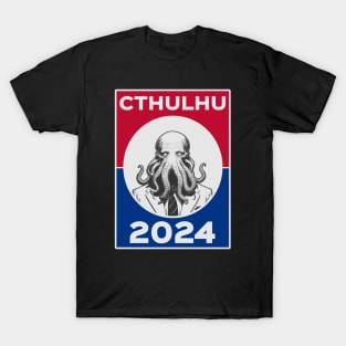 Cthulhu For President USA 2024 Election Red Blue T-Shirt